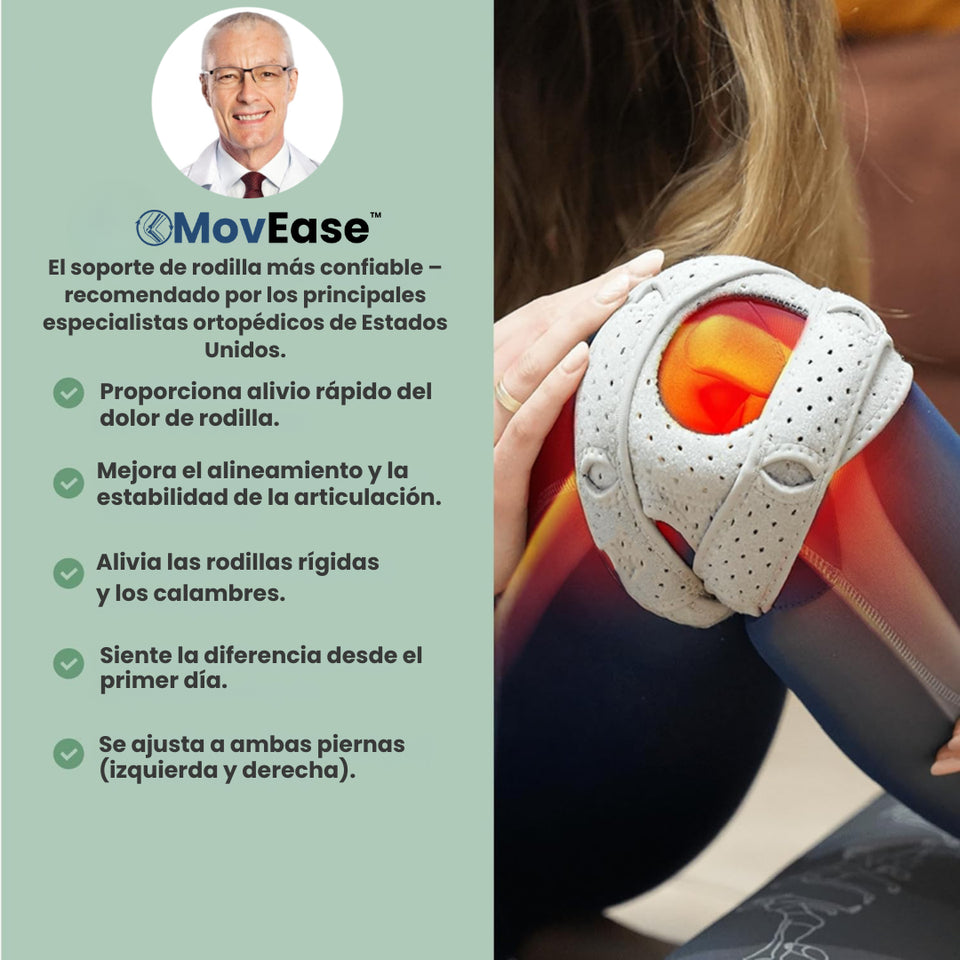 Soporte de Rodilla MovEase™ Elimina la Causa Raíz del Dolor de Rodilla!