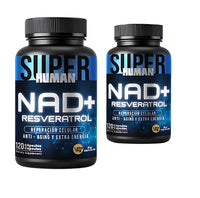 NAD+ Resveratrol - Cápsulas de Reparación Celular Antienvejecimiento y +Energía (120 Cápsulas) SuperHuman™