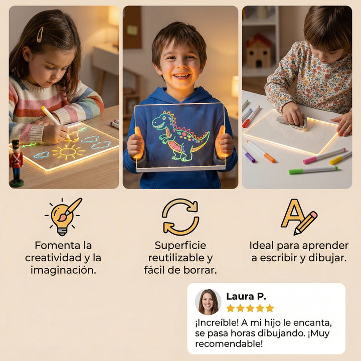 LumiArt Kids™ Pizarra de Dibujo Led magic creativo