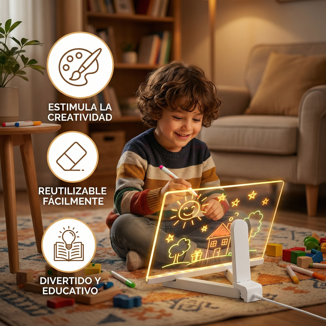 LumiArt Kids™ Pizarra de Dibujo Led magic creativo