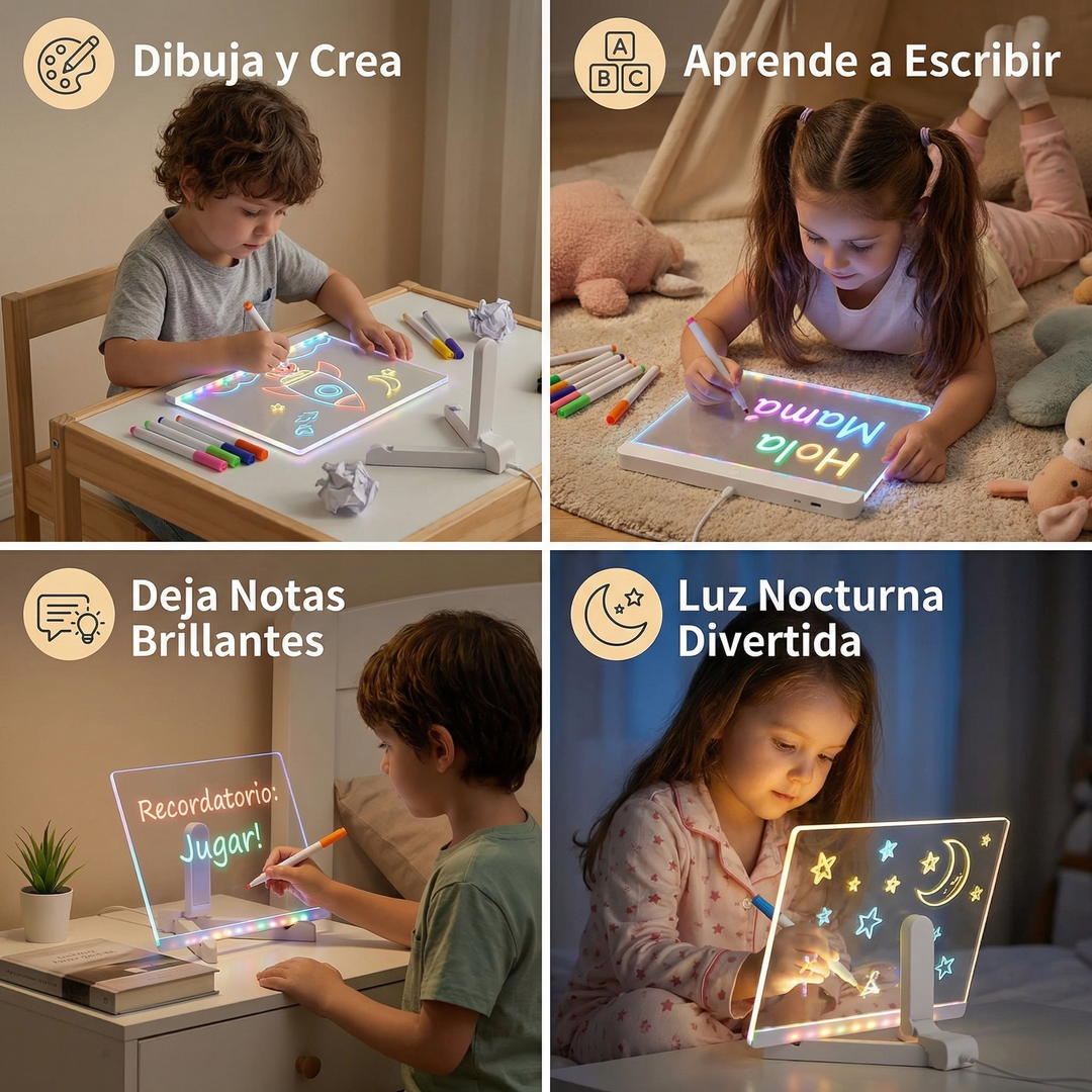 LumiArt Kids™ Pizarra de Dibujo Led magic creativo