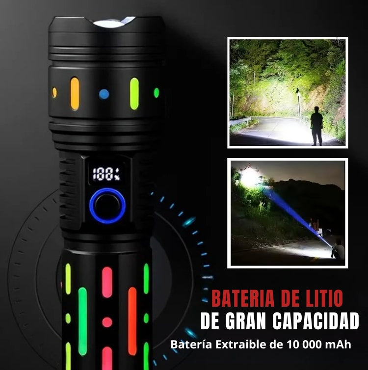 LUMIMAX PRO™  LINTERNA CON ZOOM TELESCÓPICO ALCANCE DE 3800 M | Bateria Recargable +Potencia🔋🔦.