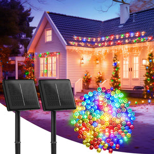 LUZ NAVIDEÑA CON PANEL SOLAR - 20MTS