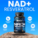 NAD+ Resveratrol - Cápsulas de Reparación Celular Antienvejecimiento y +Energía (120 Cápsulas) SuperHuman™