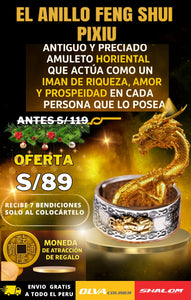 Anillo Feng Shui Pixiu de la Protección y Riqueza™